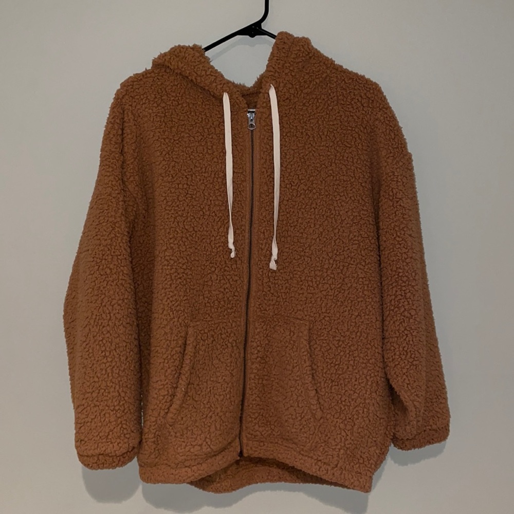 American Eagle Zip Up Teddy Jacket